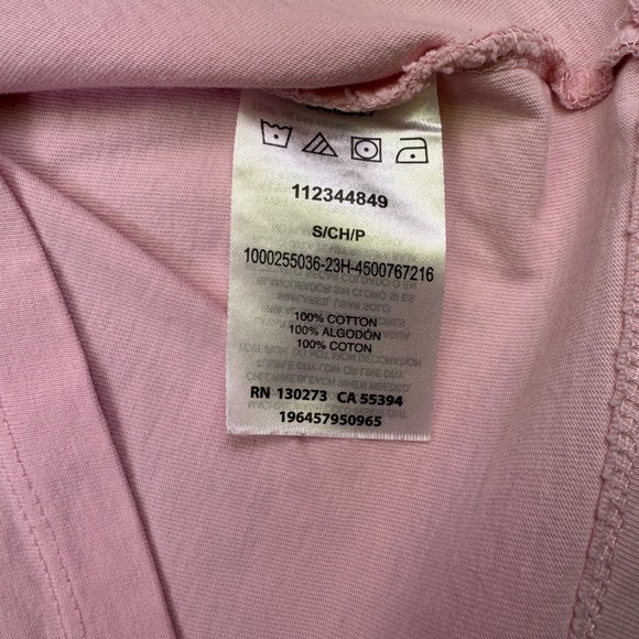 Wrangler Barbie Pink Ringer T Shirt Embroidered Logo Graphic Tee Women's Small - Picture 7 of 10